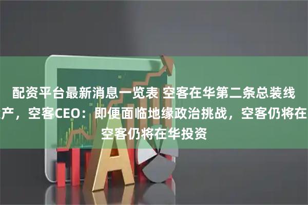 配资平台最新消息一览表 空客在华第二条总装线正式投产，空客CEO：即便面临地缘政治挑战，空客仍将在华投资