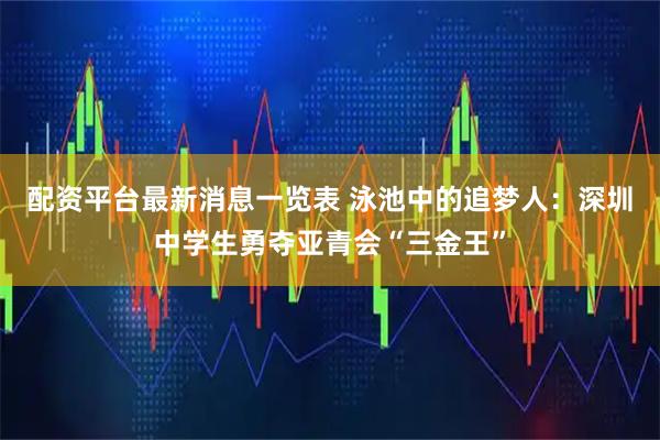 配资平台最新消息一览表 泳池中的追梦人：深圳中学生勇夺亚青会“三金王”